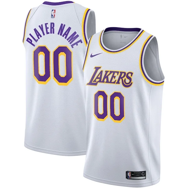 Meraviglioso Los Angeles Lakers Nike 2020/21 Swingman Custom Jersey Association Edition White