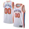 Meraviglioso Magnifico Moderno New York Knicks Nike Unisex 2024/25 Custom Swingman Jersey City Edition White