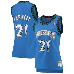 Meraviglioso Resistente Kevin Garnett Minnesota Timberwolves Women's Hardwood Classics Swingman Jersey Blue