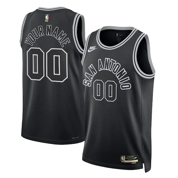 Meraviglioso San Antonio Spurs Nike Unisex 2022/23 Custom Swingman Jersey Classic Edition Black