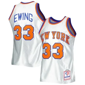 Carino Bellissimo Patrick Ewing New York Knicks 1985/86 Hardwood Classics 75th Anniversary Swingman Jersey Platinum