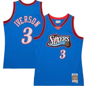 Moderno Classico Allen Iverson Philadelphia 76ers Hardwood Classics 1997/98 Tropical Swingman Jersey Royal
