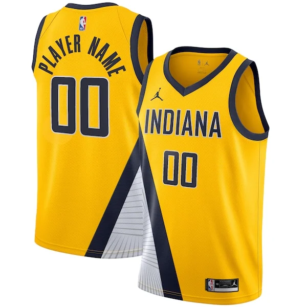 Moderno Cool Indiana Pacers Jordan Brand Swingman Custom Jersey Statement Edition Gold