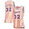 Moderno Cool Sofisticato Magic Johnson Los Angeles Lakers Women's 75th Anniversary Rose Gold 1984 Swingman Jersey Pink