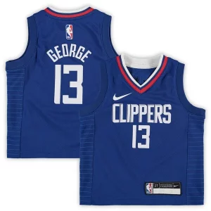 Moderno Fantastico Paul George LA Clippers Nike Toddler 2020/21 Replica Jersey Icon Edition Royal