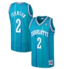 Moderno Incantevole Lussuoso Larry Johnson Charlotte Hornets 1992/93 Hardwood Classics Swingman Jersey Teal