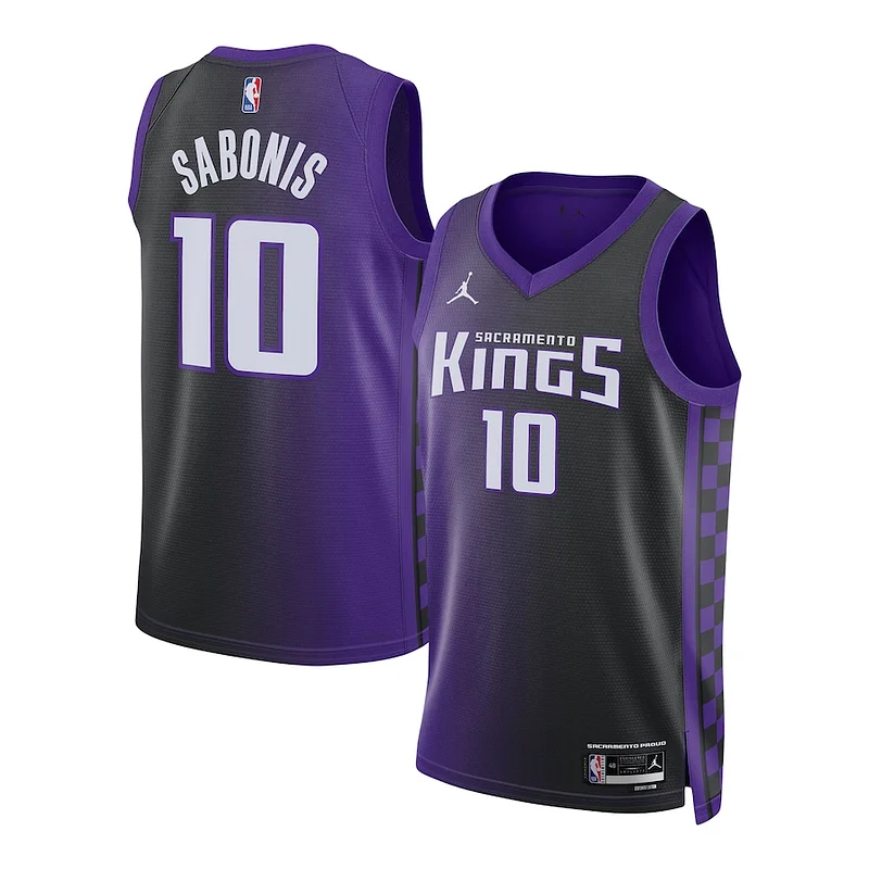 Resistente Domantas Sabonis Sacramento Kings Jordan Brand Unisex Swingman Jersey Statement Edition Purple
