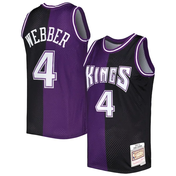 Moderno Resistente Sofisticato Chris Webber Sacramento Kings Hardwood Classics 2000/01 Split Swingman Jersey Purple/Black