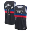 Moderno Robusto Versatile Tim Hardaway Jr. Detroit Pistons Fast Break Player Jersey Statement Edition Black