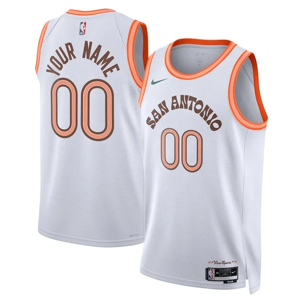Moderno San Antonio Spurs Nike Unisex 2023/24 Custom Swingman Jersey White City Edition