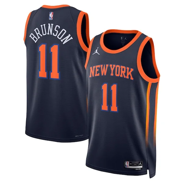 Moderno Splendido Ottimo Jalen Brunson New York Knicks Jordan Brand Unisex Swingman Player Jersey Statement Edition Navy
