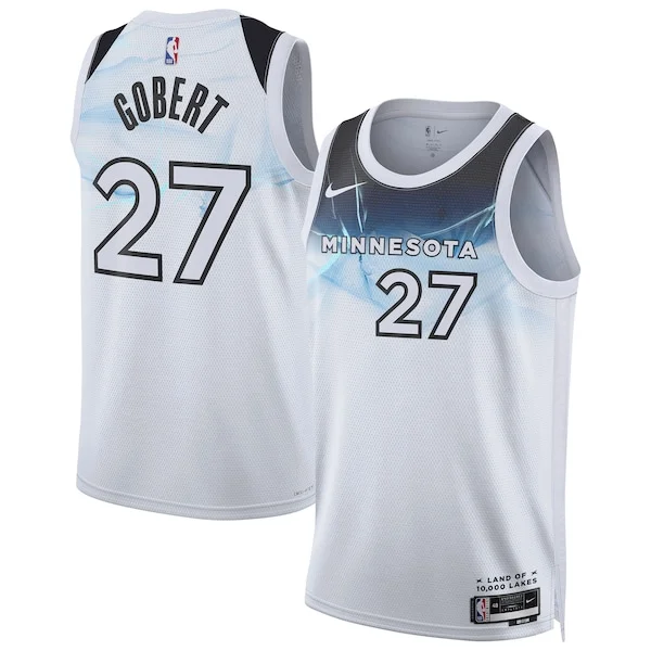 Moderno Trendy Rudy Gobert Minnesota Timberwolves Nike Unisex 2024/25 Swingman Player Jersey City Edition White