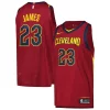 Ottimo Carino LeBron James Cleveland Cavaliers Nike Authentic Player Jersey Icon Edition Wine
