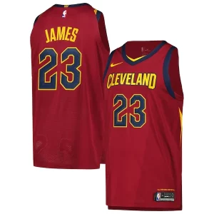 Ottimo Carino LeBron James Cleveland Cavaliers Nike Authentic Player Jersey Icon Edition Wine