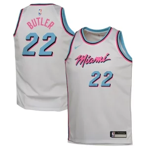 Ottimo Carino Splendido Jimmy Butler Miami Heat Nike Youth 2024/25 Swingman Player Jersey City Edition White