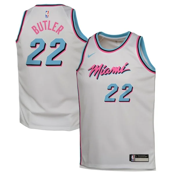 Ottimo Carino Splendido Jimmy Butler Miami Heat Nike Youth 2024/25 Swingman Player Jersey City Edition White