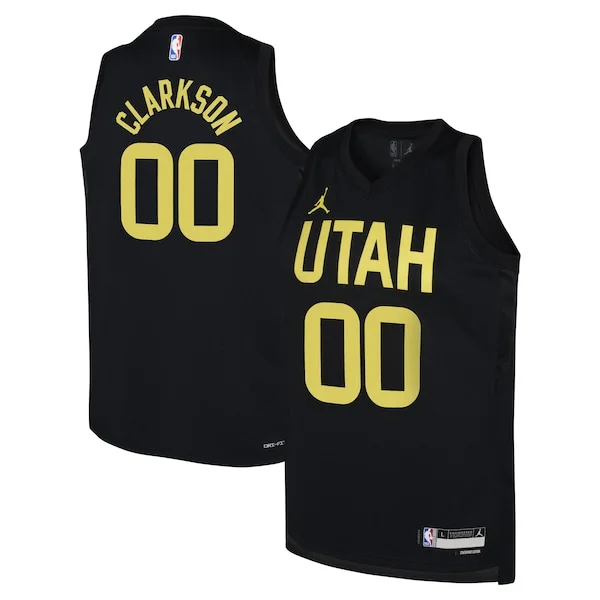 Ottimo Duraturo Accattivante Jordan Clarkson Utah Jazz Jordan Brand Youth Swingman Jersey Statement Edition Black