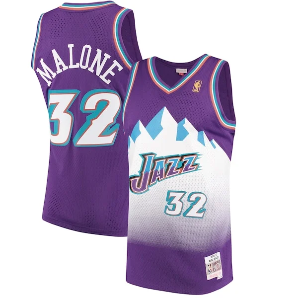 Ottimo Elegante Splendido Karl Malone Utah Jazz 1996/97 Hardwood Classics Swingman Jersey Purple