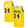 Ottimo Shaquille O'Neal Los Angeles Lakers 1996/97 Hardwood Classics Off Court Swingman Jersey Yellow