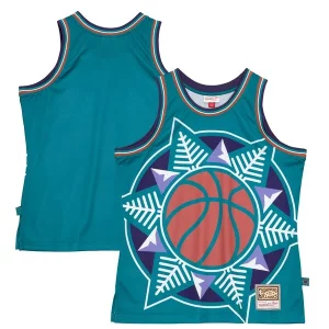 Ottimo Sofisticato Utah Jazz Hardwood Classics Blown Out Fashion Jersey Turquoise