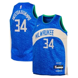 Pratico Bellissimo Fascinante Giannis Antetokounmpo Milwaukee Bucks Nike Youth Swingman Replica Jersey City Edition Royal