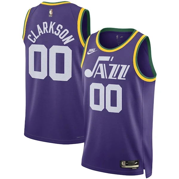 Pratico Classico Jordan Clarkson Utah Jazz Nike Unisex Swingman Replica Jersey Classic Edition Purple