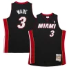 Prestigioso Dwyane Wade Miami Heat Hardwood Classics Swingman Jersey Black
