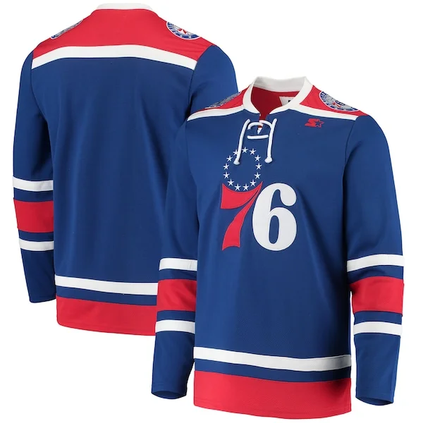 Pratico Comodo Philadelphia 76ers G III Sports by Carl Banks Pointman Hockey Fashion Jersey Royal
