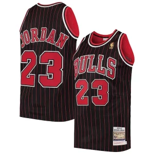 Eccezionale Men's Chicago Bulls Michael Jordan Black 1996/97 Hardwood Classics Authentic Jersey