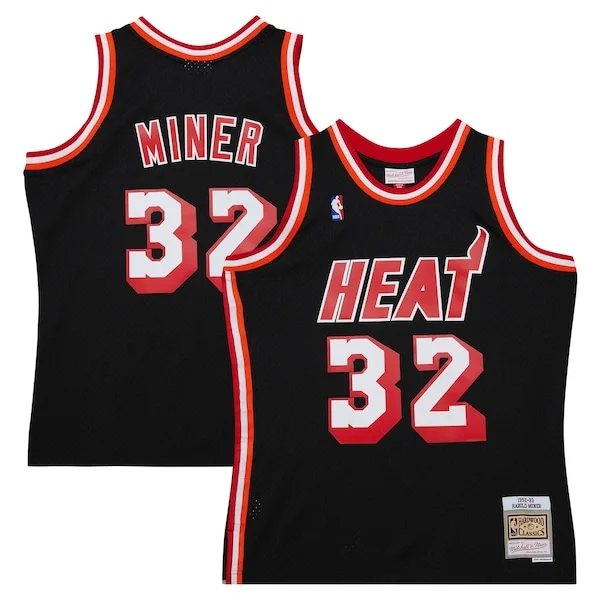 Pratico Harold Miner Miami Heat 1992/93 Hardwood Classics Swingman Throwback Jersey Black