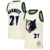 Pratico Kevin Garnett Minnesota Timberwolves Chainstitch Swingman Jersey Cream