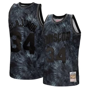 Pratico Meraviglioso Hakeem Olajuwon Houston Rockets Hardwood Classics 1993/94 Tie Dye Swingman Jersey Black