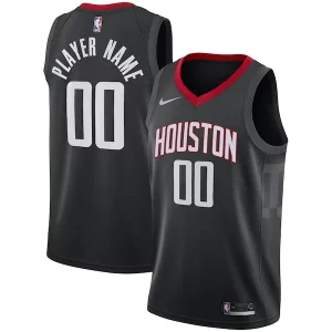 Pratico Prestigioso Magnifico Houston Rockets Nike Swingman Custom Jersey Black Statement Edition