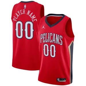 Pratico Robusto Duraturo New Orleans Pelicans Jordan Brand Swingman Custom Jersey Statement Edition Red