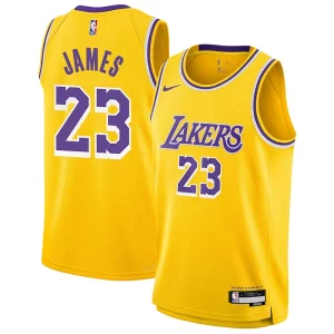 Pratico Trendy Carino LeBron James Los Angeles Lakers Nike Youth Swingman Jersey Icon Edition Gold