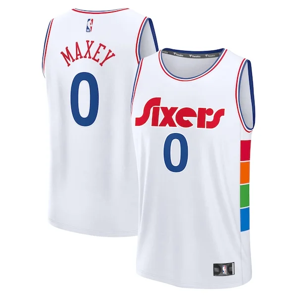Bellissimo Comodo Tyrese Maxey Philadelphia 76ers 2024/25 Fast Break Player Jersey City Edition White