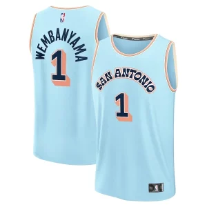 Pratico Victor Wembanyama San Antonio Spurs 2024/25 Fast Break Player Jersey City Edition Light Blue