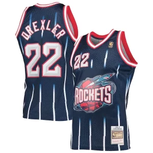 Prestigioso Attraente Clyde Drexler Houston Rockets 1996/97 Hardwood Classics Swingman Jersey Navy