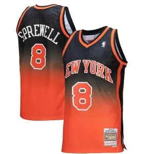 Prestigioso Attraente Latrell Sprewell New York Knicks 1998/99 Hardwood Classics Fadeaway Swingman Player Jersey Orange/Black