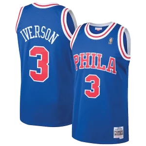 Prestigioso Bellissimo Allen Iverson Philadelphia 76ers 1996/97 Hardwood Classics Throwback Swingman Jersey Royal