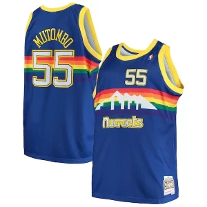 Prestigioso Dikembe Mutombo Denver Nuggets 1991/92 Big & Tall Hardwood Classics Swingman Jersey Royal