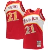 Prestigioso Dominique Wilkins Atlanta Hawks 1986/87 Hardwood Classics NBA 75th Anniversary Diamond Swingman Jersey Red