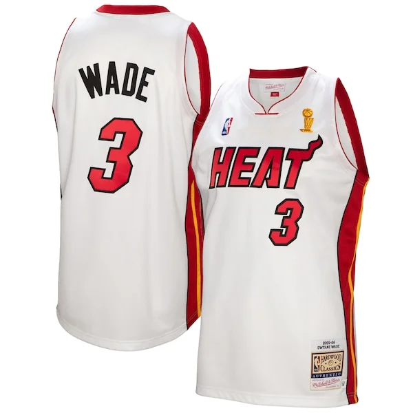 Prestigioso Dwyane Wade Miami Heat 2005 06 Authentic Player Jersey White