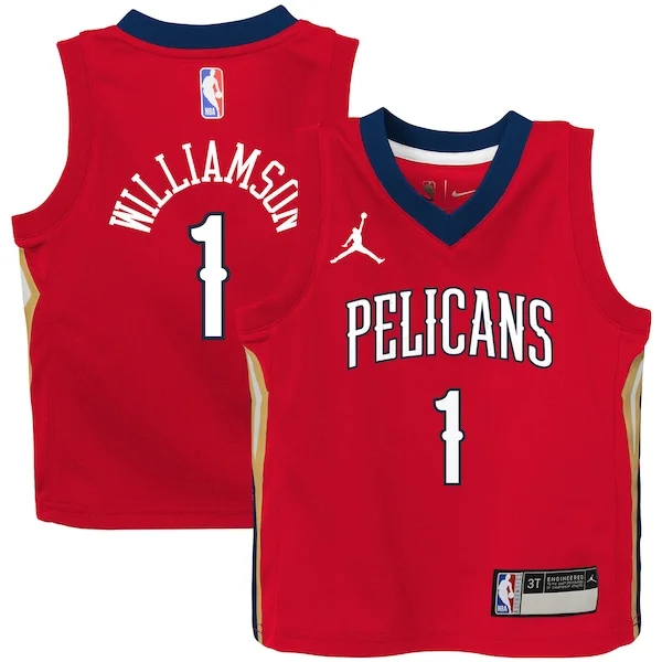 Prestigioso Fantastico Lussuoso Zion Williamson New Orleans Pelicans Jordan Brand Toddler 2020/21 Jersey Red Statement Edition