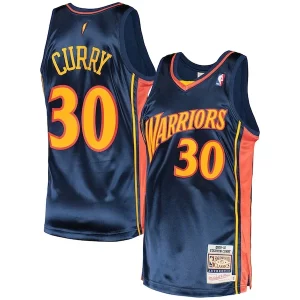Prestigioso Gorgeous Meraviglioso Stephen Curry Golden State Warriors 2009/10 Hardwood Classics Authentic Jersey Navy