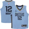Prestigioso Ja Morant Memphis Grizzlies Jordan Brand Preschool 2022/23 Statement Edition Jersey Light Blue