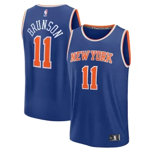 Carino Jalen Brunson New York Knicks Fast Break Replica Player Jersey Icon Edition Blue