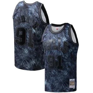 Prestigioso Moderno Gorgeous Dennis Rodman Chicago Bulls Hardwood Classics 1995/96 Tie Dye Swingman Jersey Black