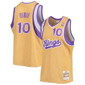 Prestigioso Moderno Mike Bibby Sacramento Kings 2005/06 Hardwood Classics Swingman Jersey Gold