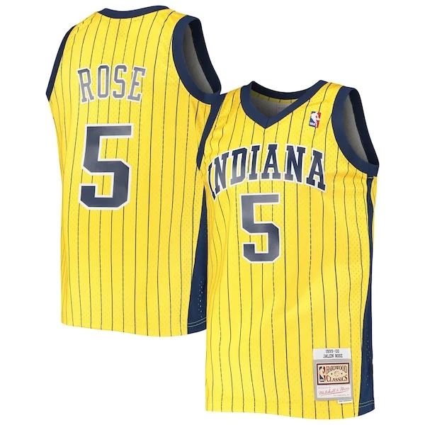 Prestigioso Pratico Meraviglioso Jalen Rose Indiana Pacers 1999/00 Hardwood Classics Swingman Jersey Gold